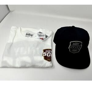 Mens Indy 500 2024 T-Shirt XL + Adjustable Hat Bundle | Gainbridge Event Gear